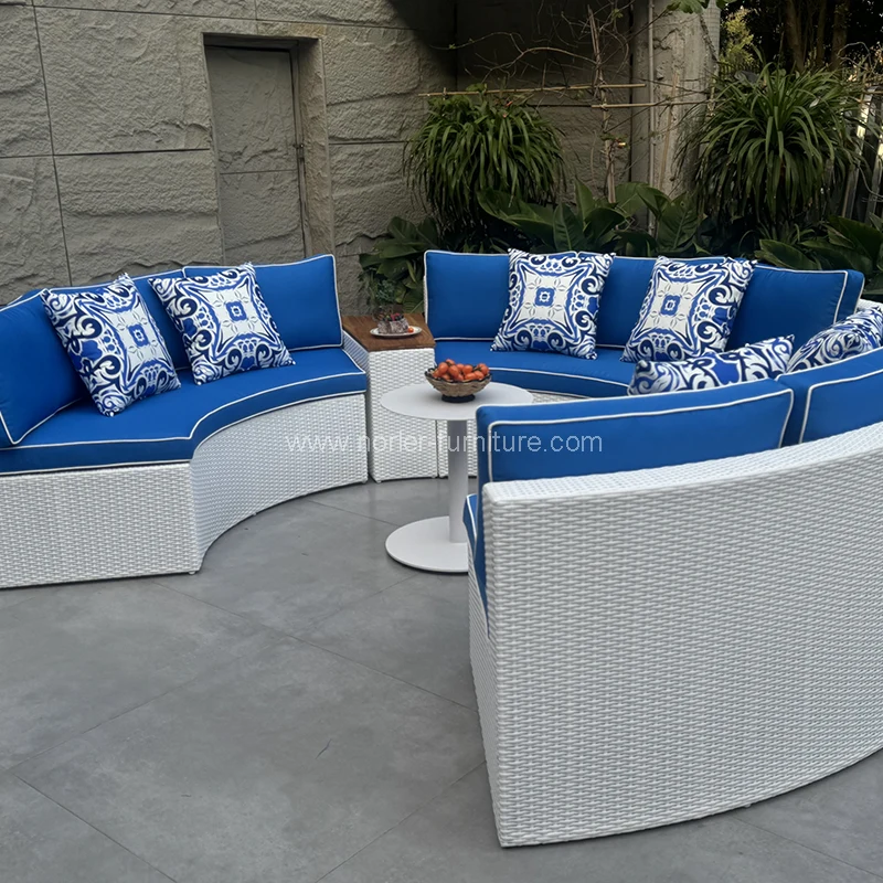 सानुकूलित मैदानी फर्निचर पीई रतन सोफा