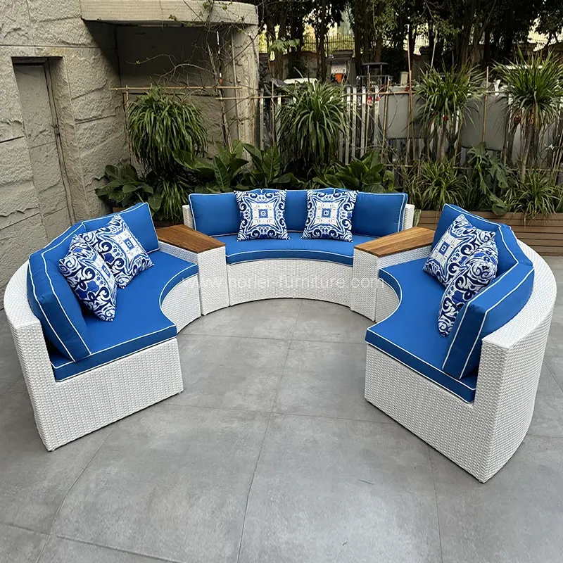 सानुकूलित मैदानी फर्निचर पीई रतन सोफा