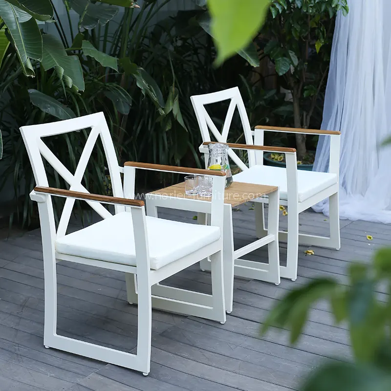 Aluminum Fame Plastic Wood Handrail Balcony Garden Set