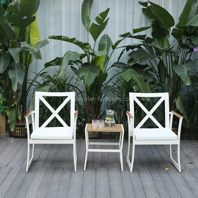 Aluminum Fame Plastic Wood Handrail Balcony Garden Set