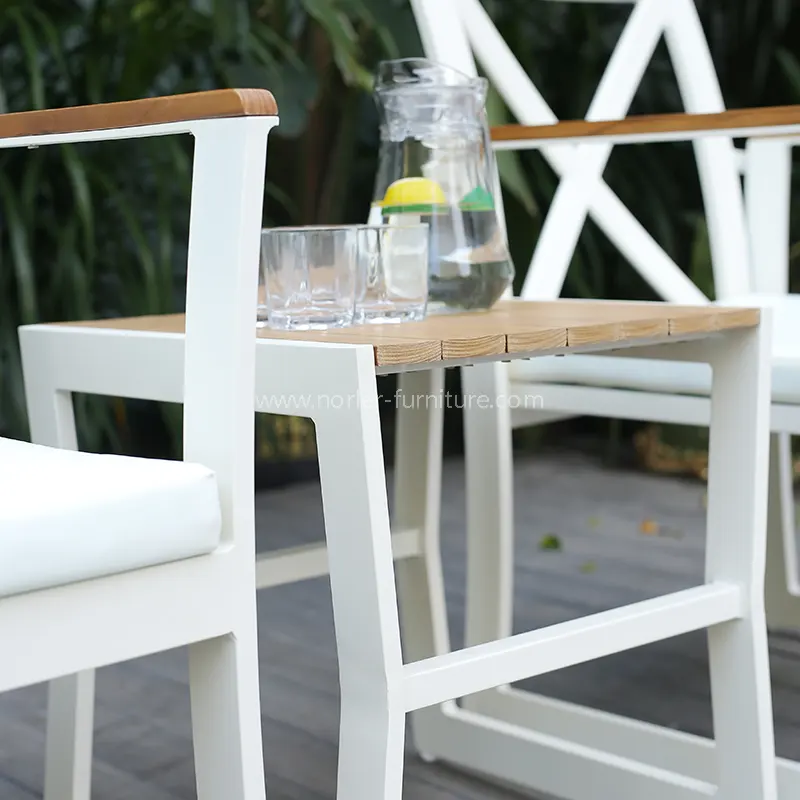 Aluminum Fame Plastic Wood Handrail Balcony Garden Set