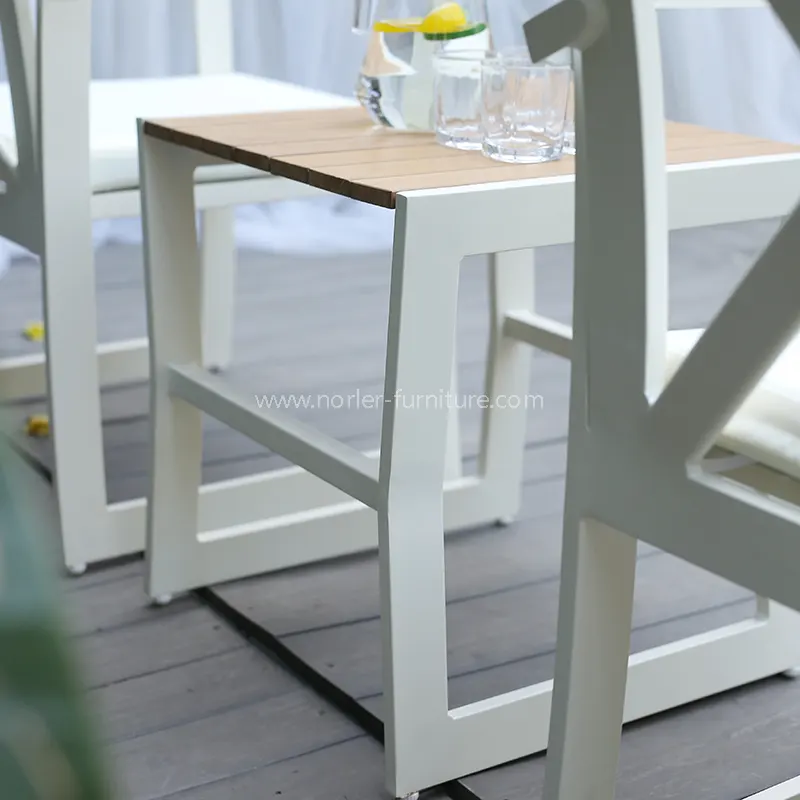 Aluminum Fame Plastic Wood Handrail Balcony Garden Set