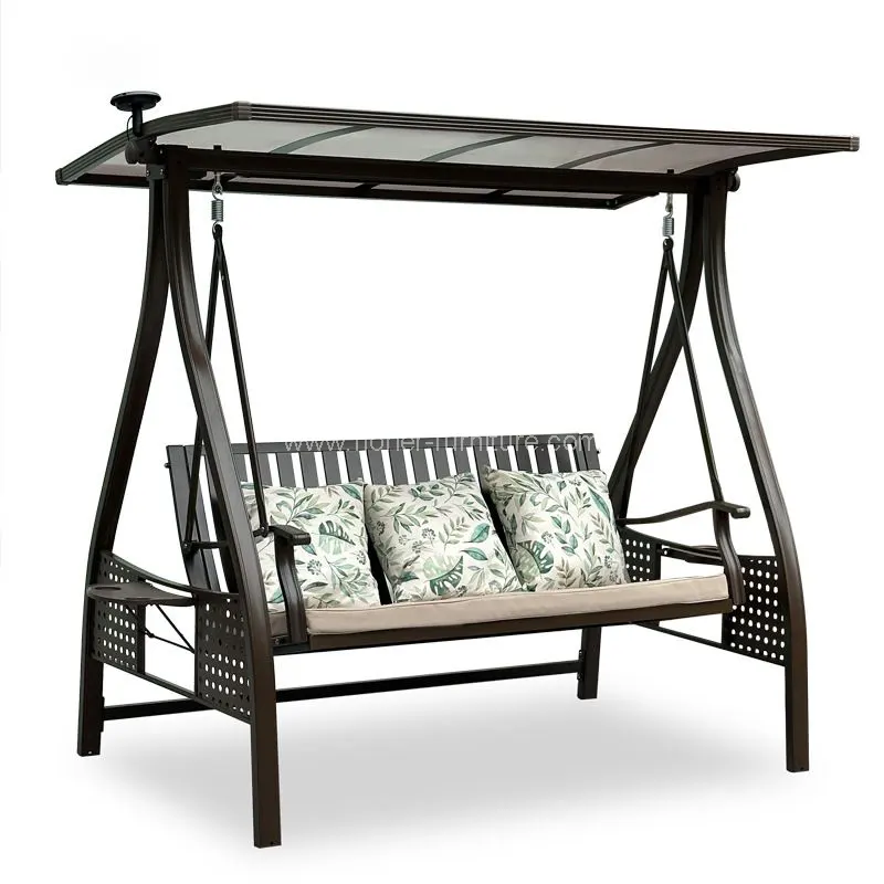 सौर दिवे शेडसह आउटडोअर अॅल्युमिनियम स्विंग